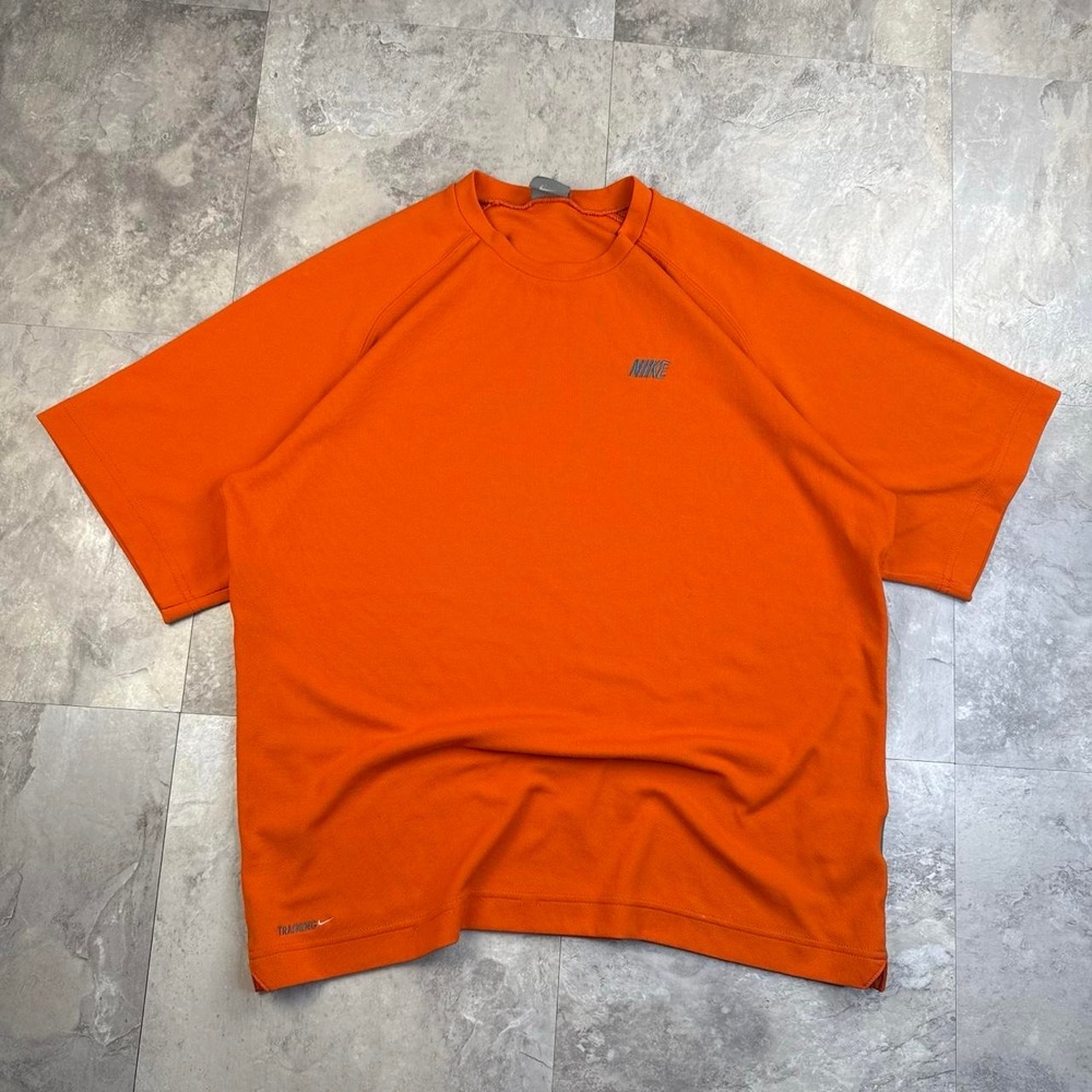 Vintage 00s silver tag orange nike athletic style shirt size large